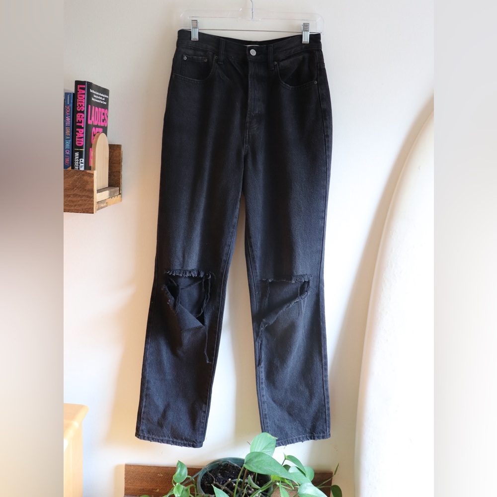 Pacsun black ripped dad jeans